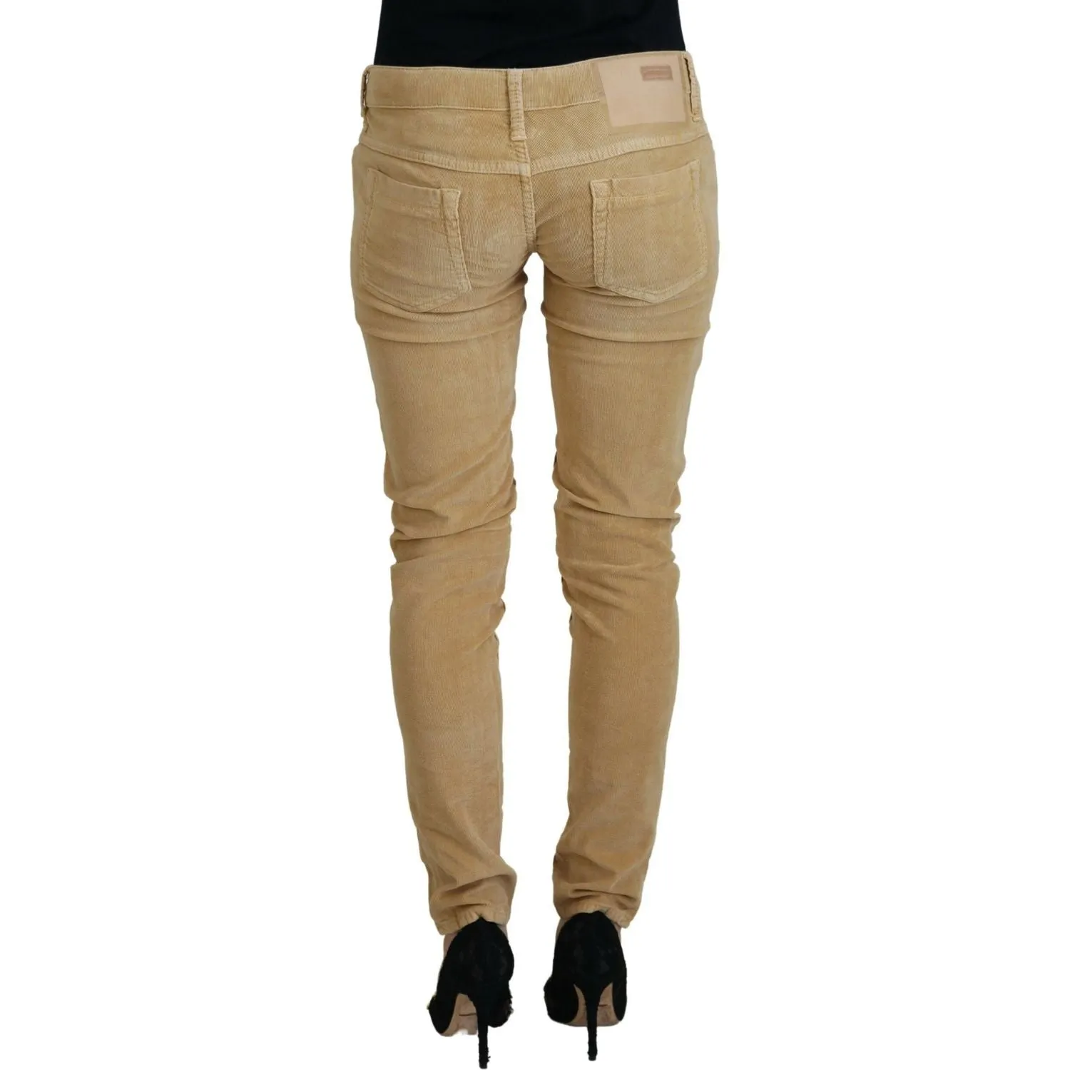 Acht Chic Brown Low Waist Skinny Corduroy Pants