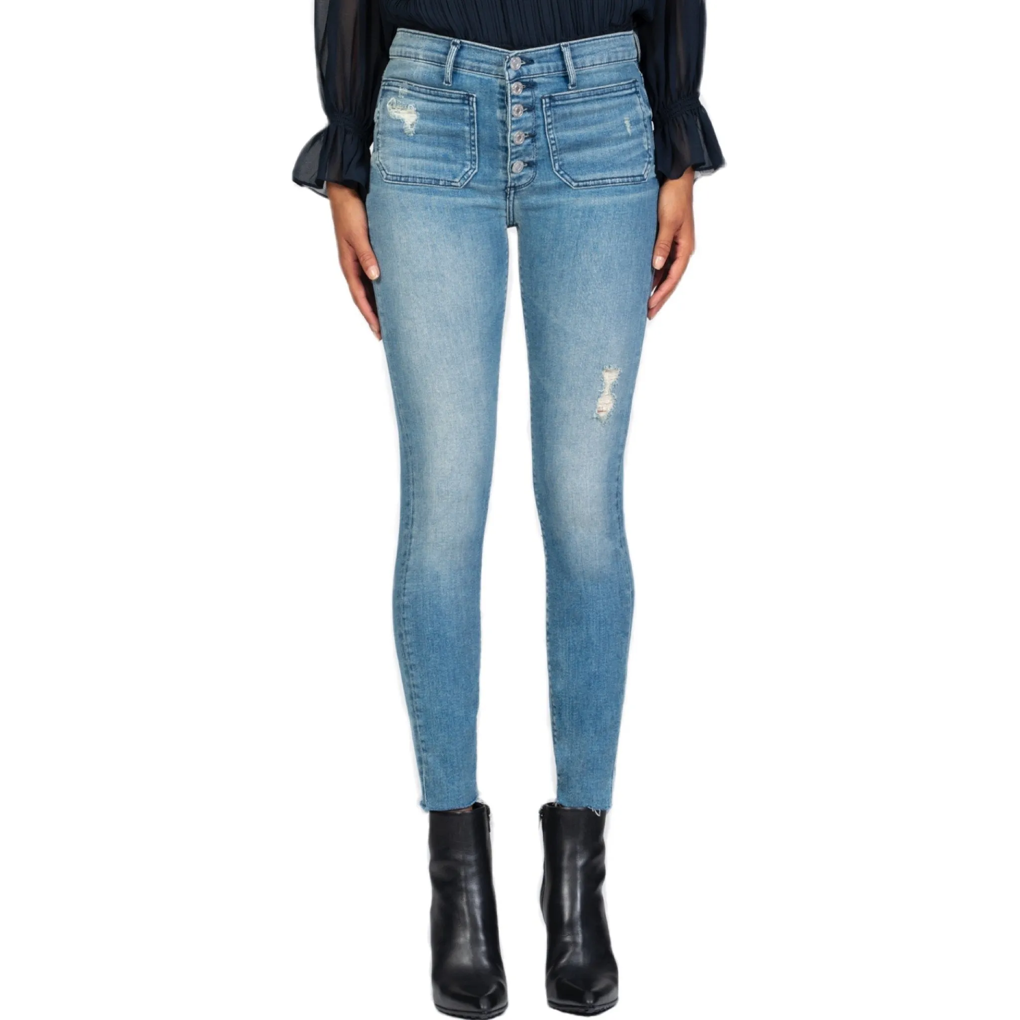 Ava Patch Pocket High Rise Skinny - One Last Time.