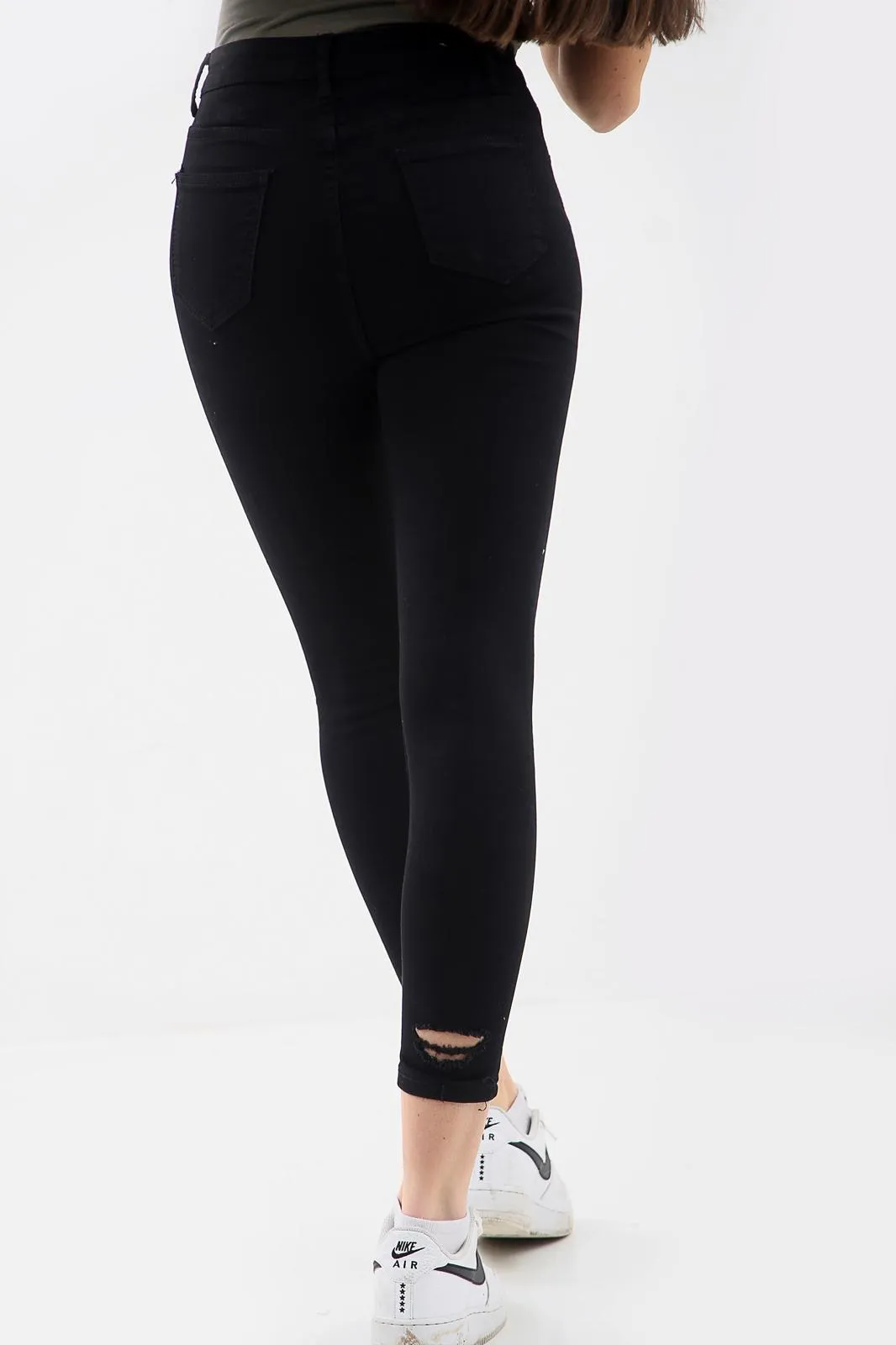 BLACK LADIES High Waisted Jeans (ripped)