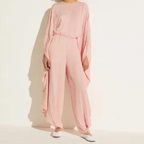 Blissful Peach Cascade Jumpsuit J7028