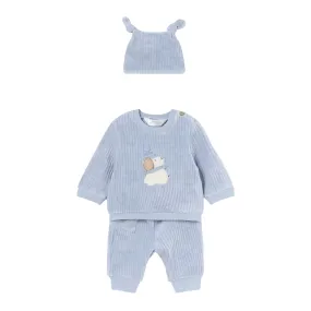 Blue Winter Pup Corduroy Tracksuit