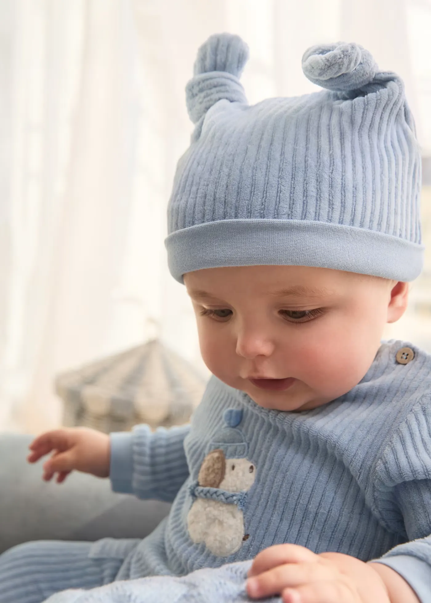 Blue Winter Pup Corduroy Tracksuit