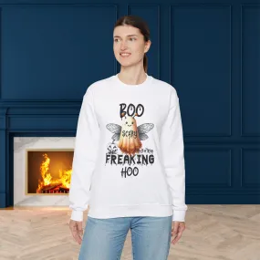 Boo Freaking Hoo Halloween Sweatshirt, Happy Halloween Sweatshirt - Unisex Heavy Blend Crewneck, Halloween Sweatshirt, Cute Spooky Ghost sweatshirt.