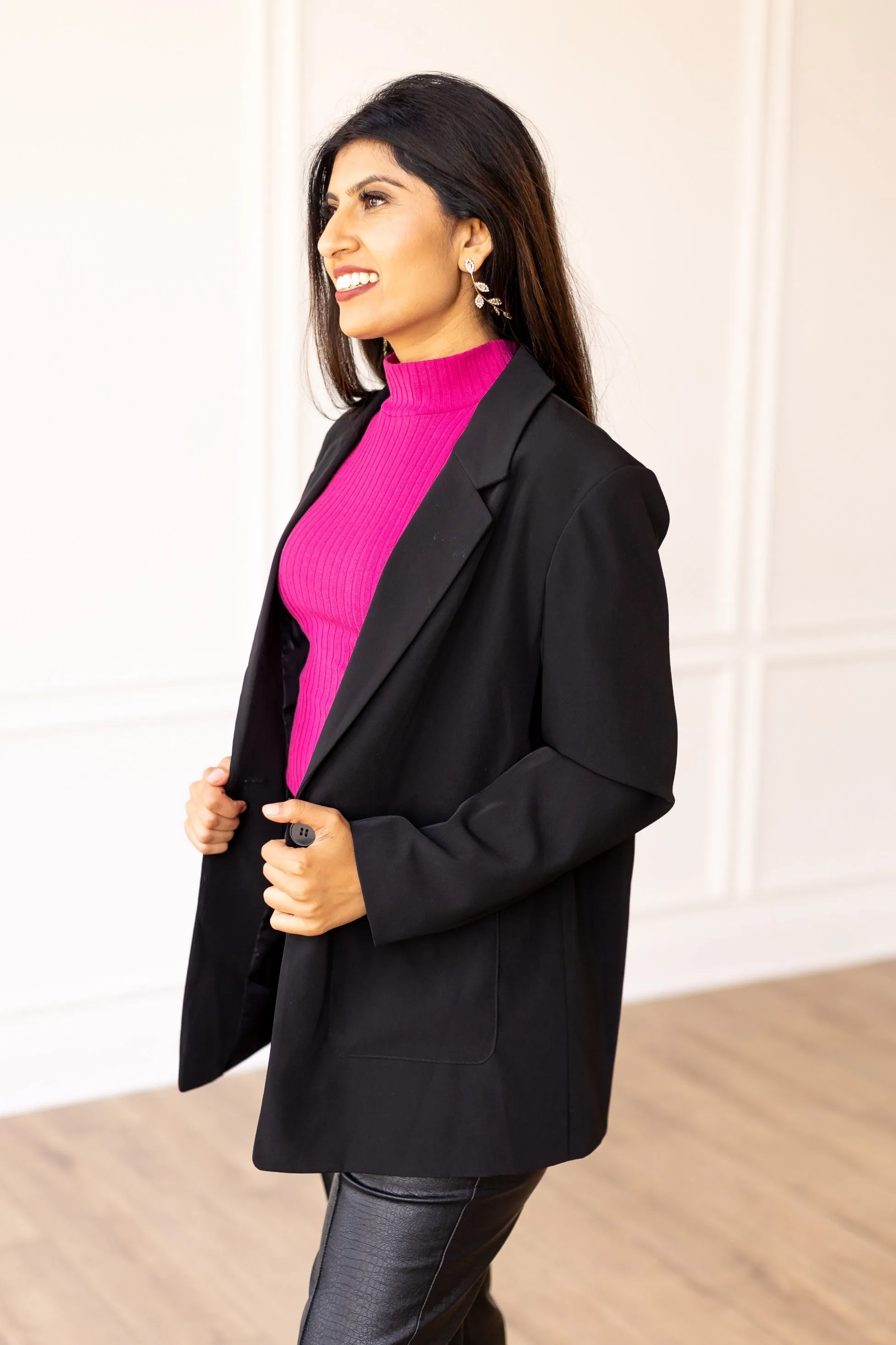 Boyfriend Blazer in Black