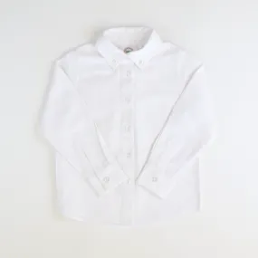 Boys L/S Button Down Shirt - White Oxford