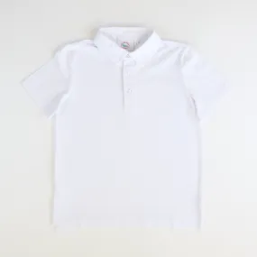 Boys Signature S/S Knit Polo - White Solid