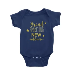 Brand Sparkling New Addname with Stars Baby Romper Personalizable Designs Basic Newborn