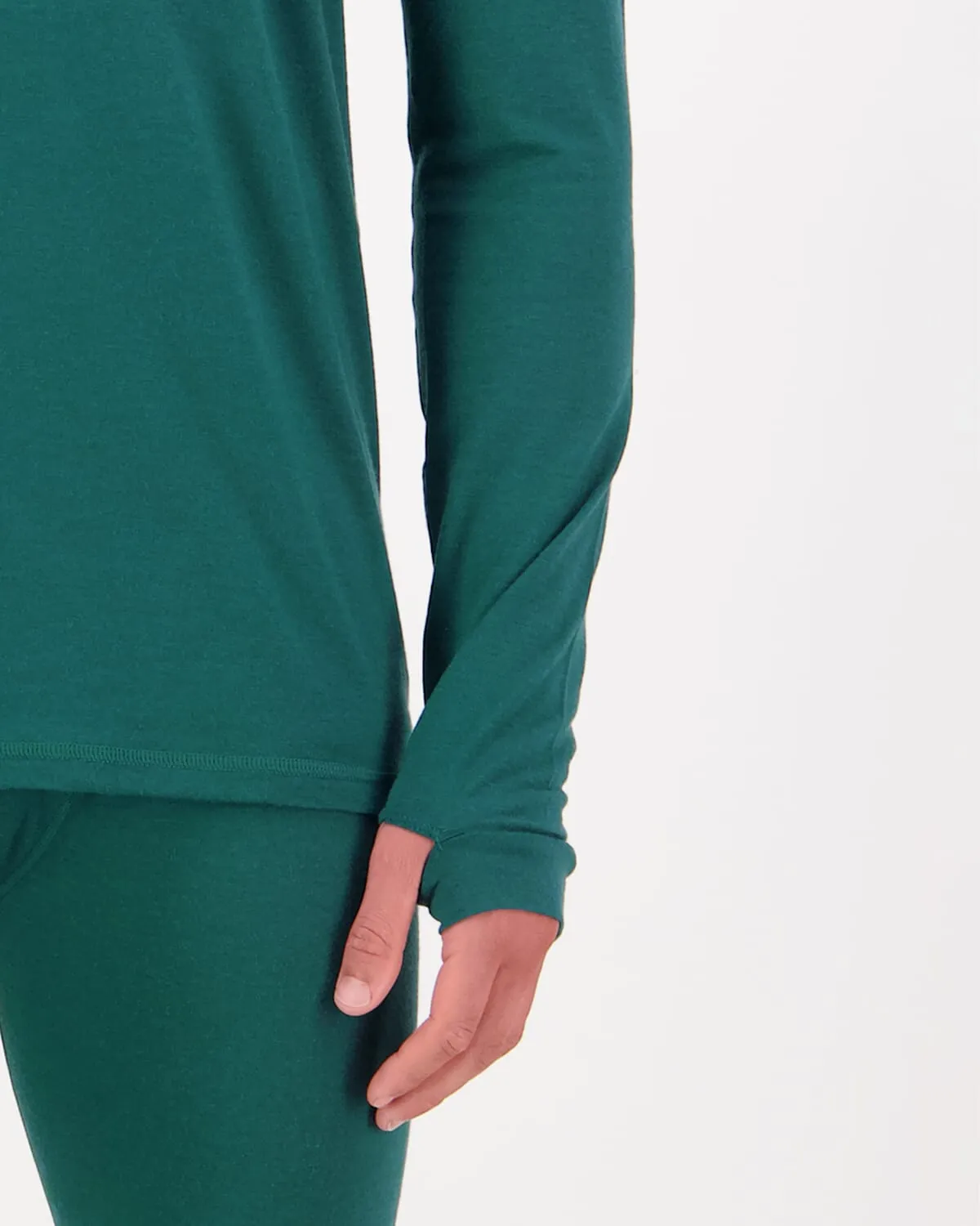 Cascade Merino Base Layer Long Sleeve - Evergreen