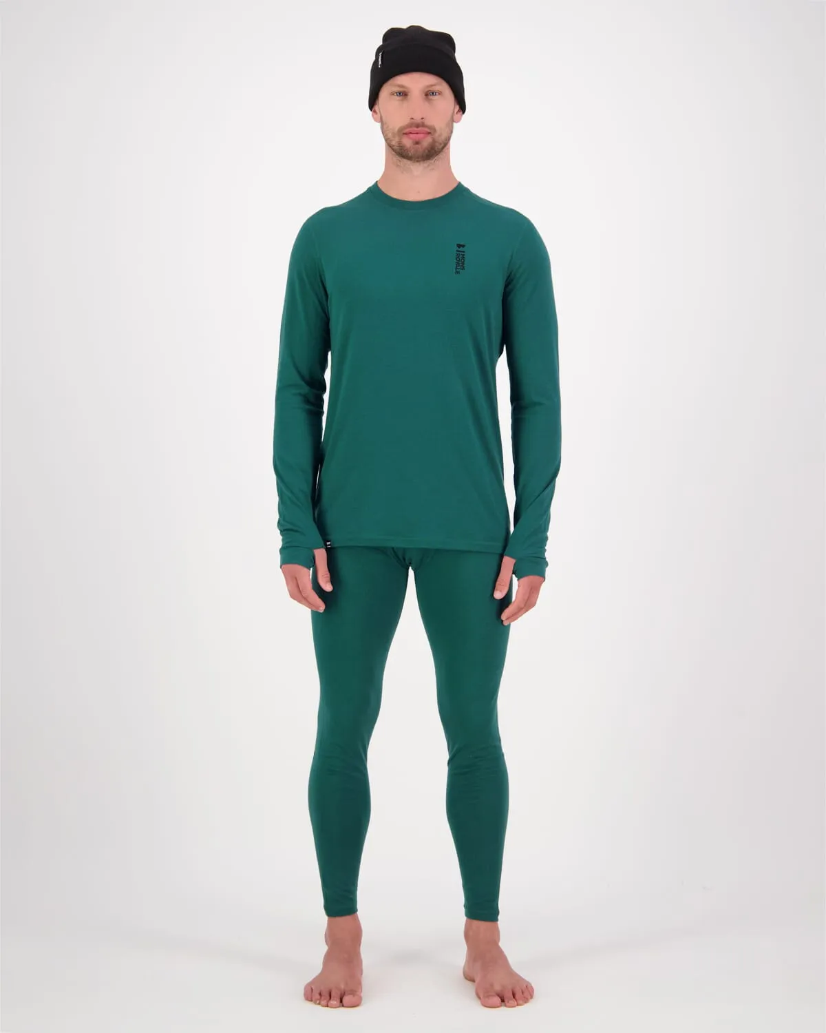 Cascade Merino Base Layer Long Sleeve - Evergreen