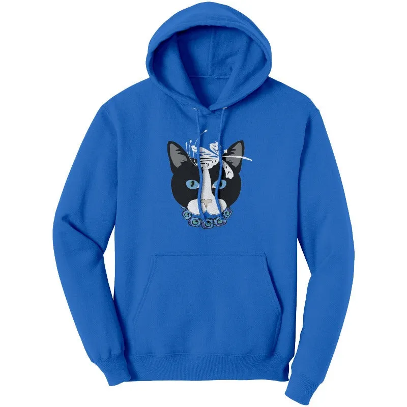 Cat Lover Hoodie - Comfy Red & Blue