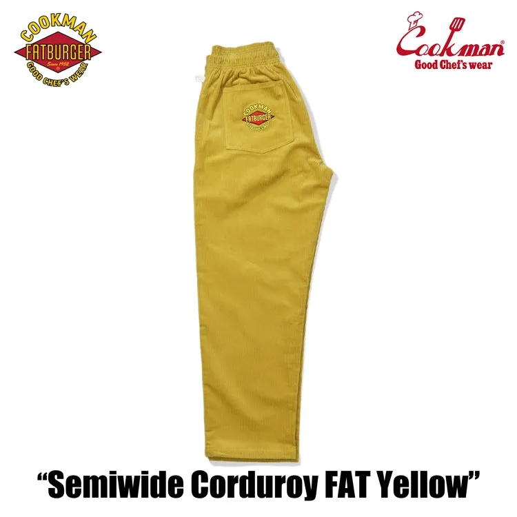 Cookman Chef Pants Semiwide- Corduroy :  FAT Yellow