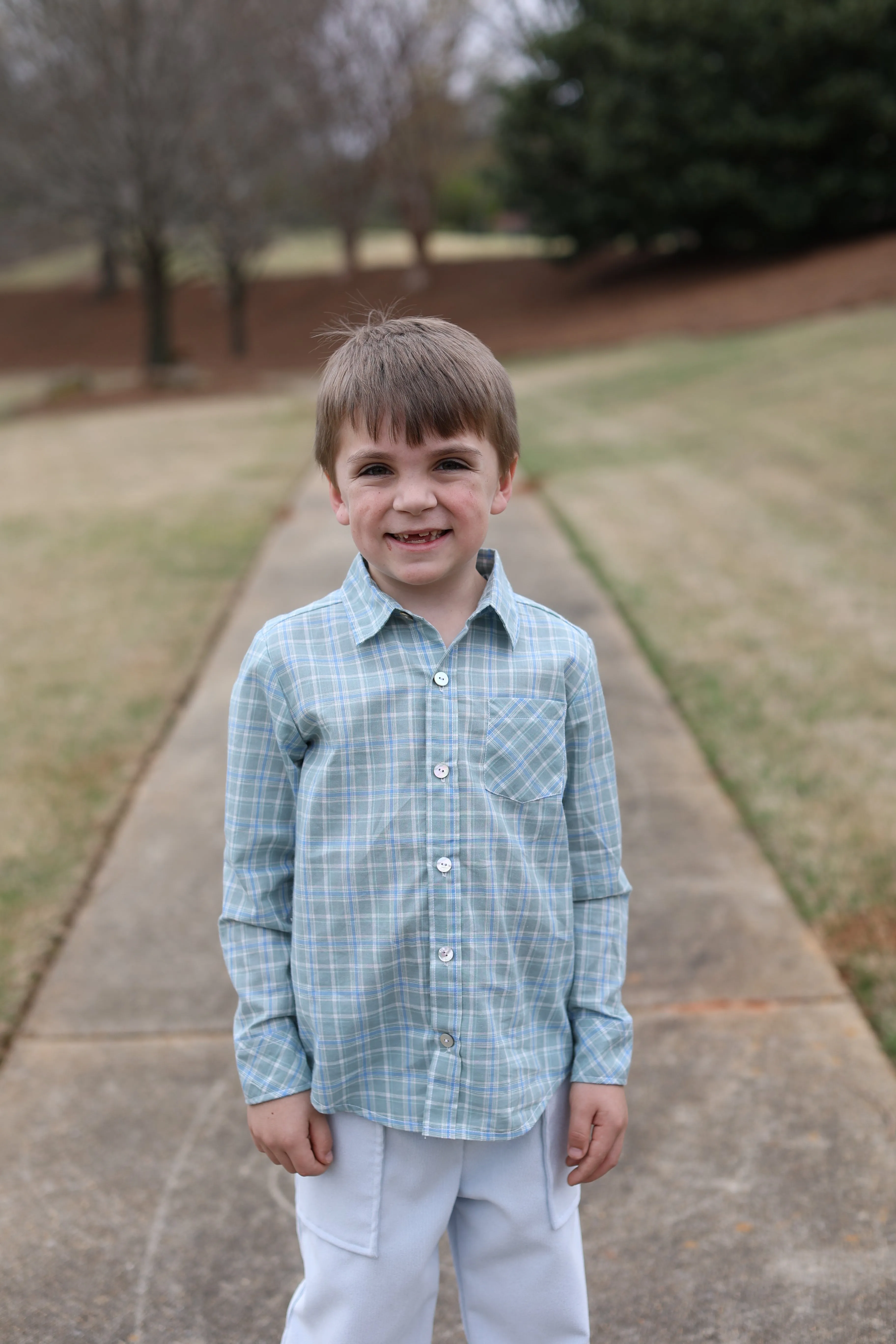 Cooper Pants in Powder Blue Non-Wrinkle Corduroy