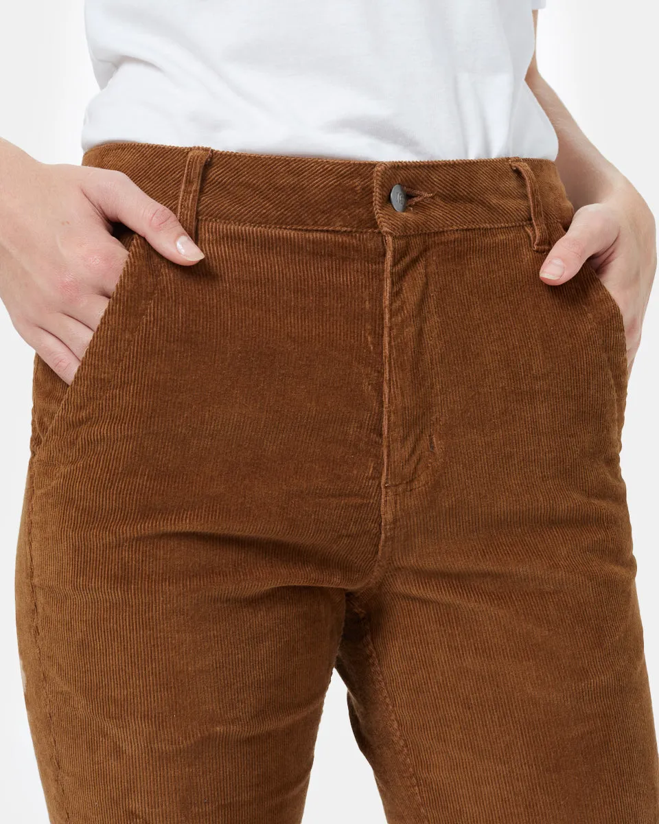 Corduroy Cropped Straight Leg Pant