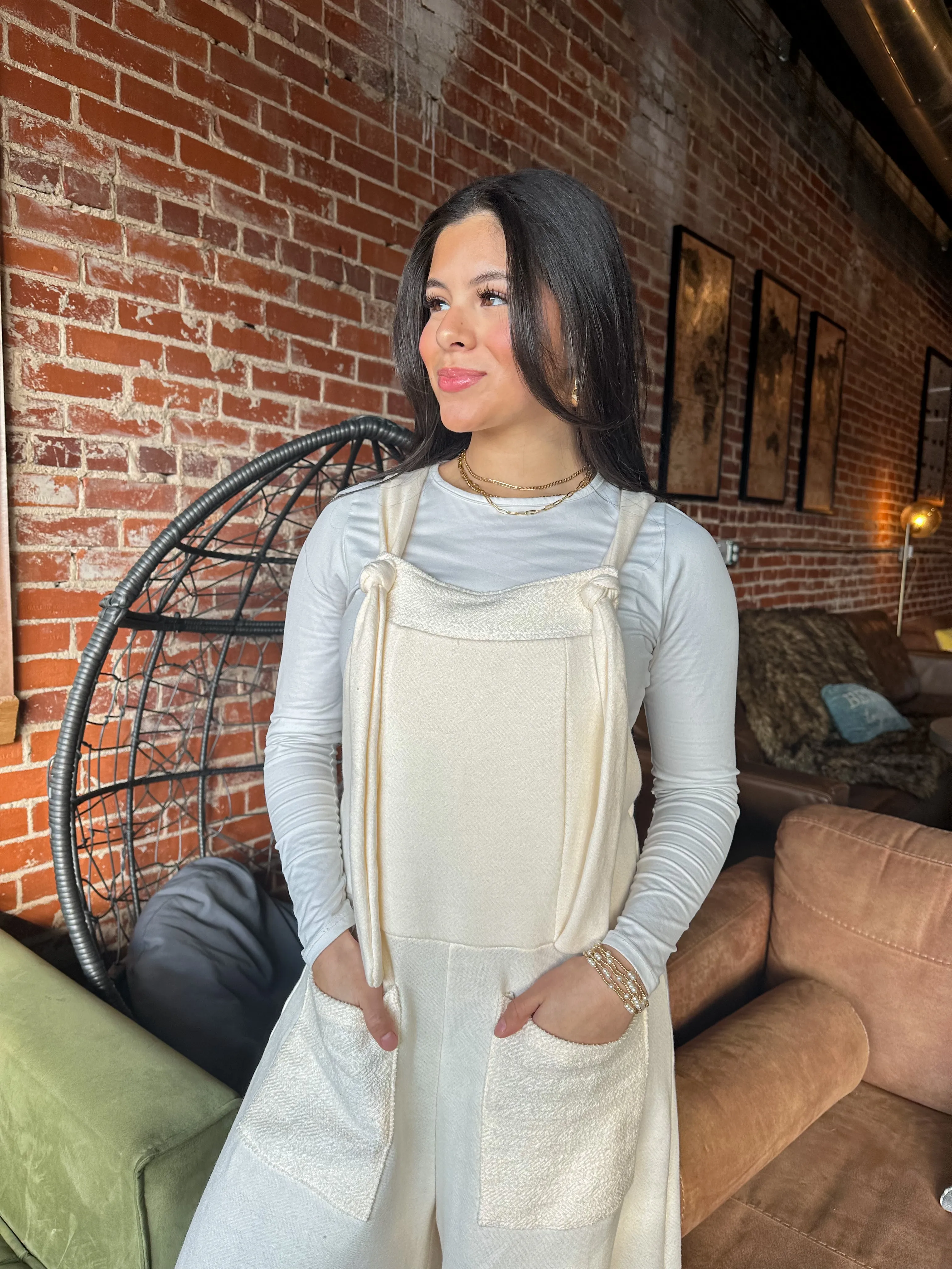 Cozy Cream Wide-Leg Jumpsuit