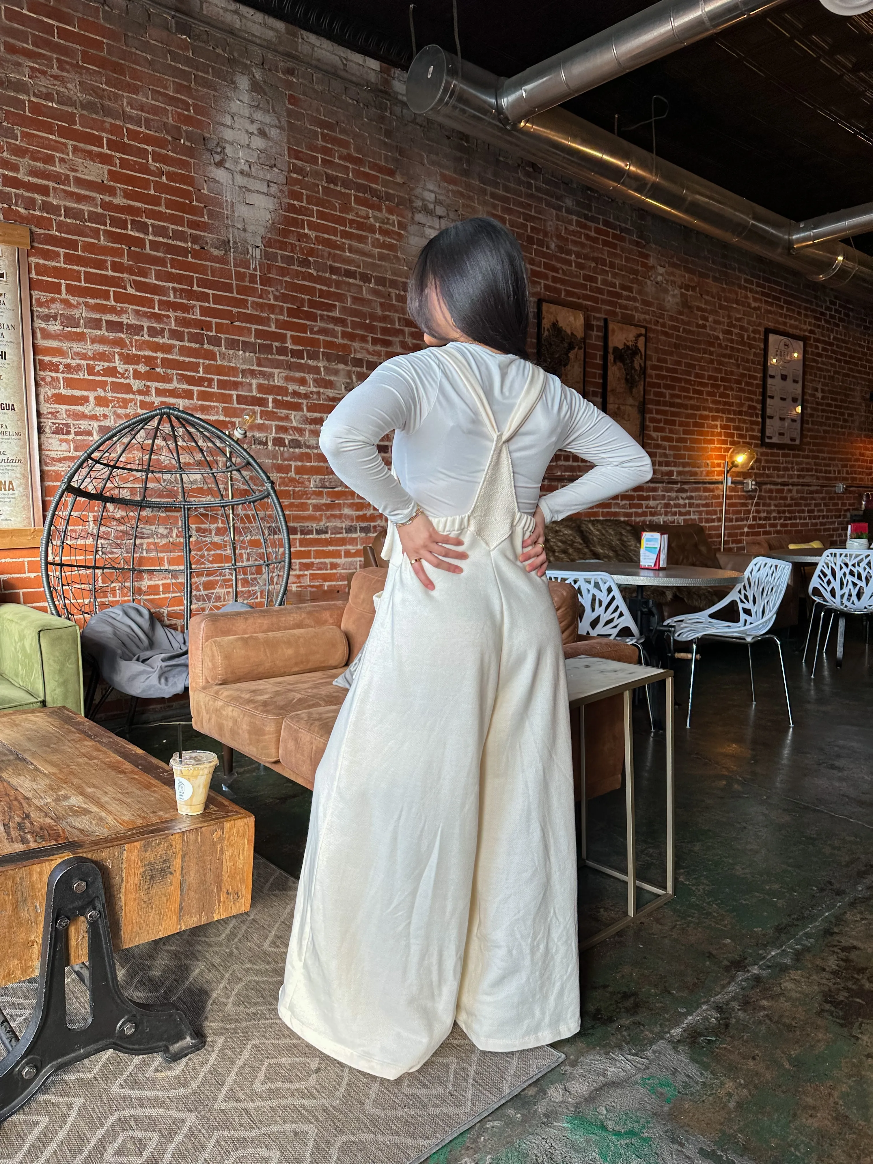 Cozy Cream Wide-Leg Jumpsuit