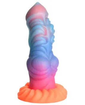 Creature Cocks - Alien Invader Glow in the Dark Silicone Dildo - 8in