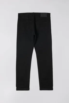 Edwin ED-55 Kaguya 13.4oz Black Rinsed Selvedge Denim (Black)