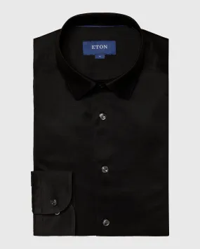 ETON 10000309918 BLACK SLIM SC JERSY SHIRT