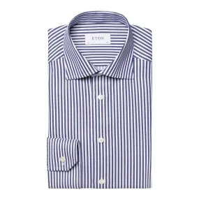 ETON Bengal Stripe Royal Twill Shirt Contemporary Fit NAVY