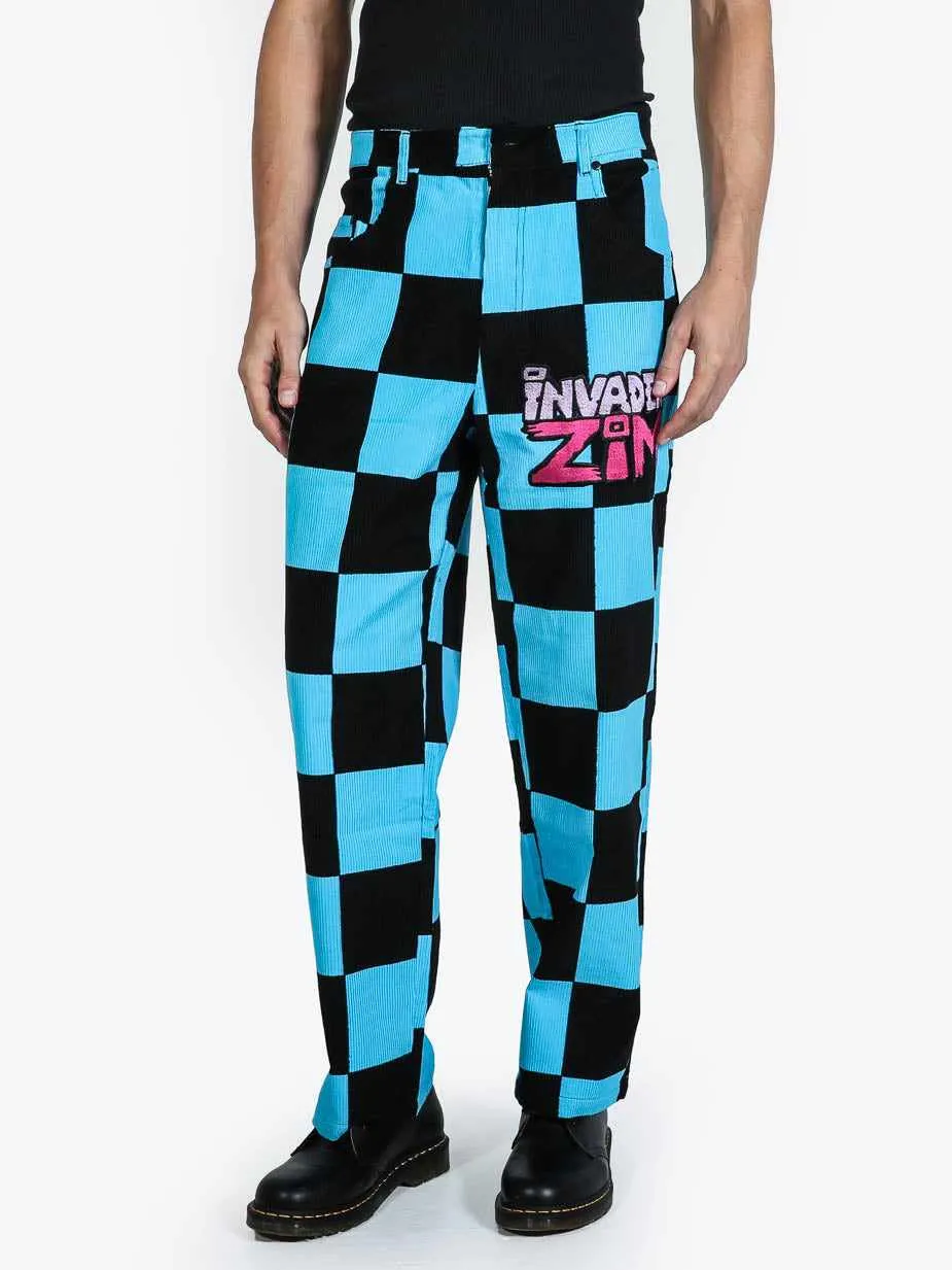 Gir Blue Checkered Corduroys