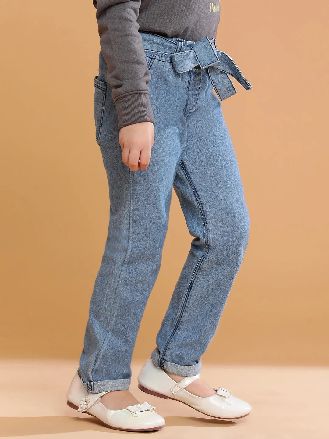 Girls Light Blue Denim Jeans