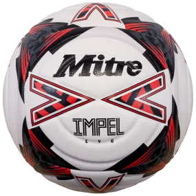 Impel Evo 24 Au Soccer Ball-White/Black/Bib Red-5