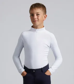 Junior Ombretta Technical Riding Top White