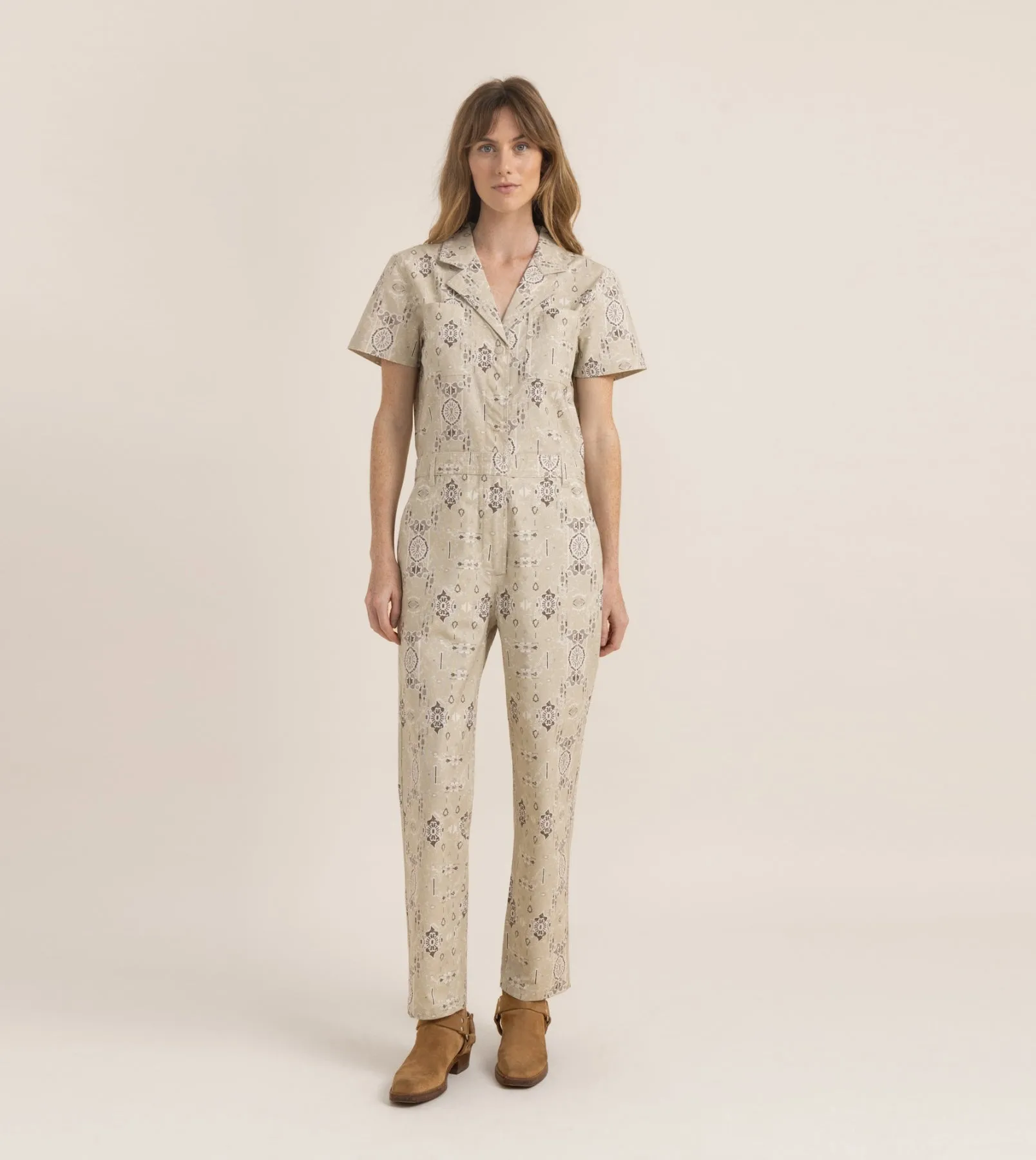 Layover Short Sleeve Jumpsuit