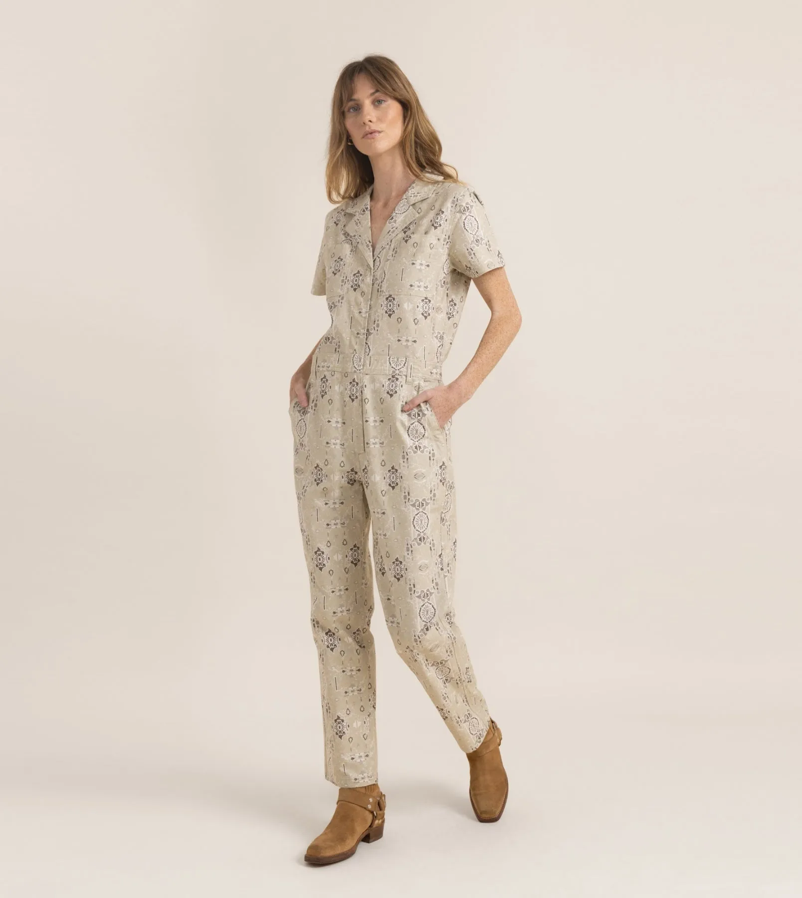 Layover Short Sleeve Jumpsuit