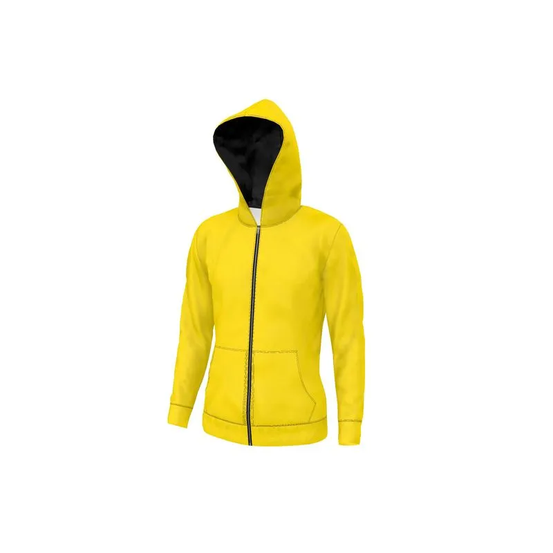 Luxury Zipper Friendly Yellow Hoodie