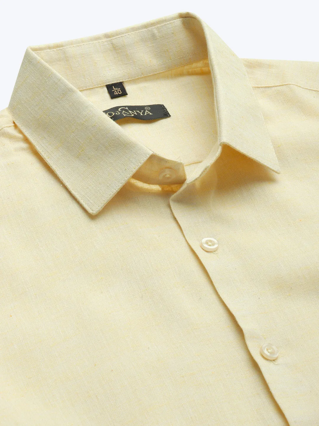 Men's Cotton Blend Lemon Half sleeves Casual Shirt