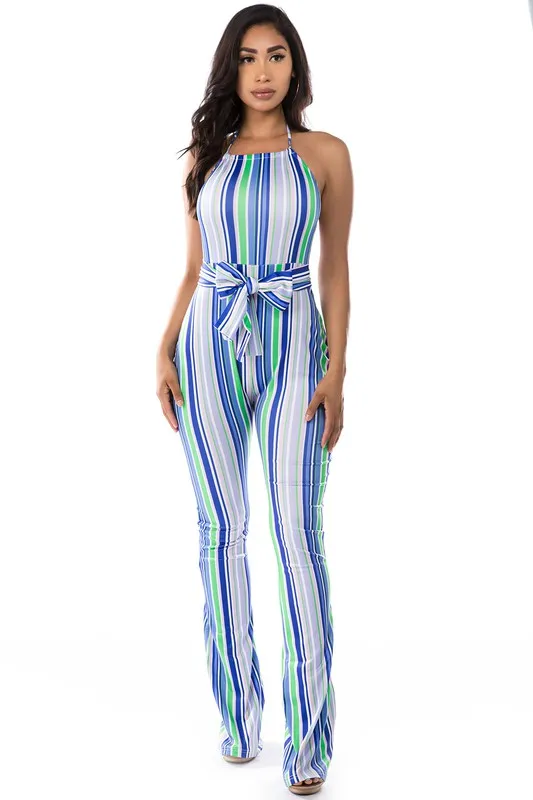 MULTI STRIP JUMPSUIT