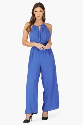 Nautical Blue Cotton Jumpsuit