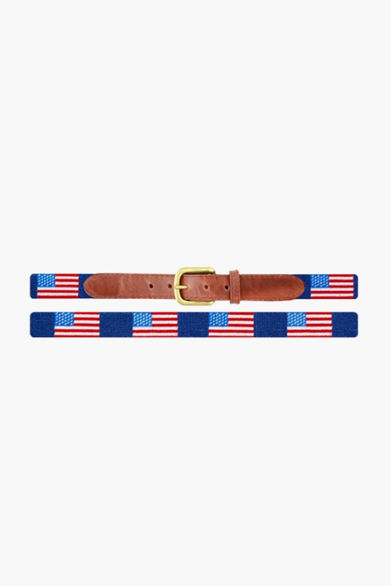 Navy American Flag Needlepoint Childrens Belt