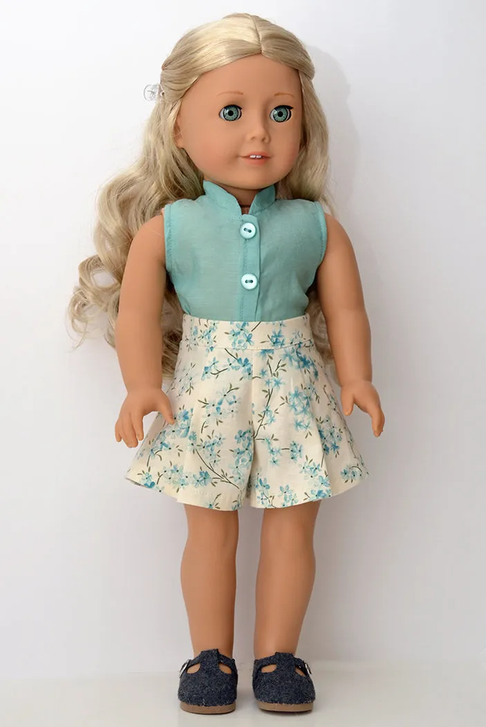 Oahu Culottes 18" Doll Clothes Pattern