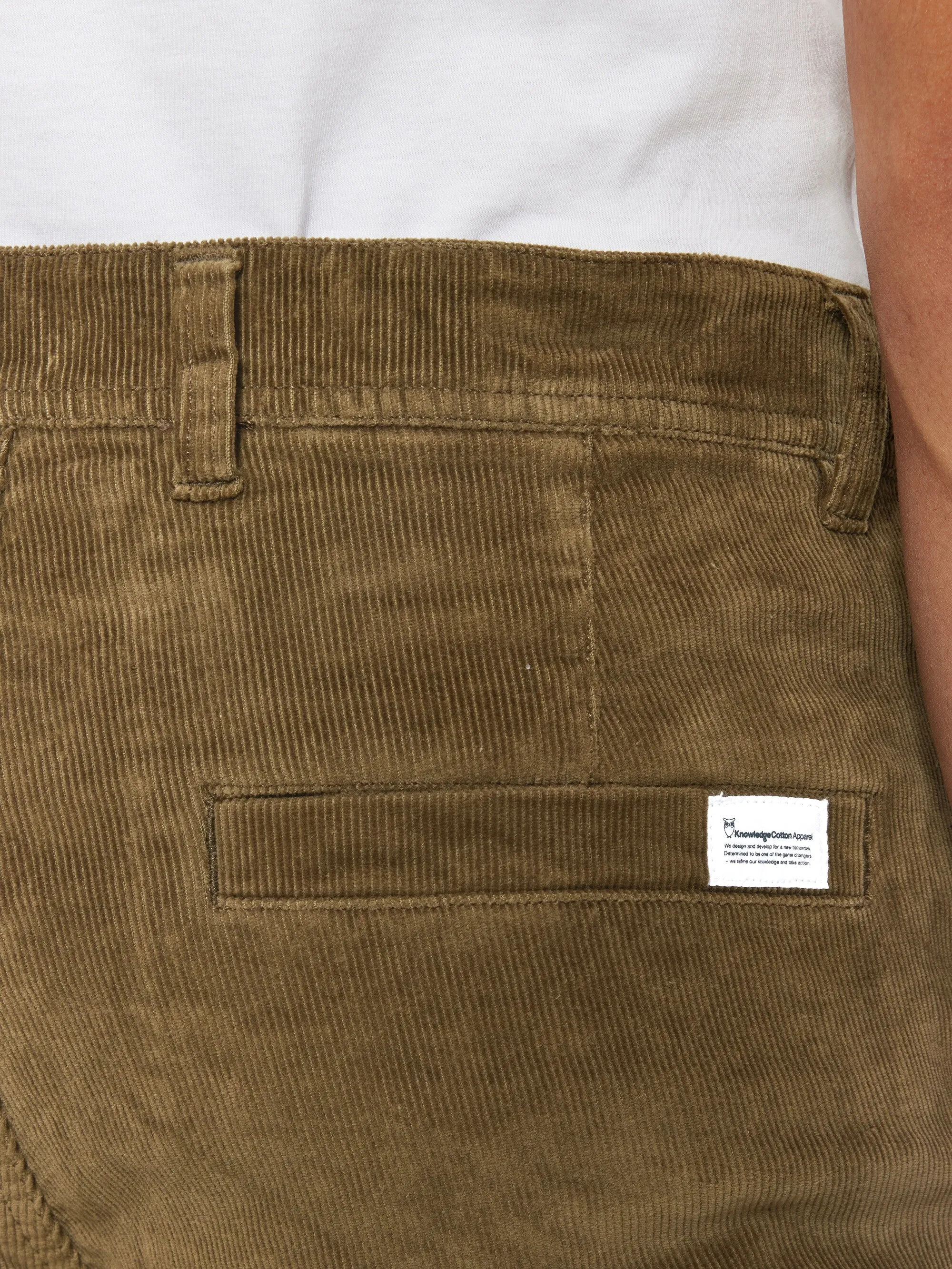 Organic Cotton Chuck Corduroy Pants GOTS - Dark Olive