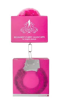 Ouch Beginners Furry Handcuffs - Pink