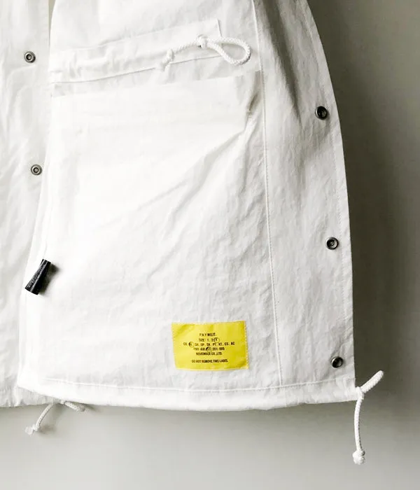 PHEENY/COTTON NYLON DUMP FIELD JACKET VEST(WHITE)