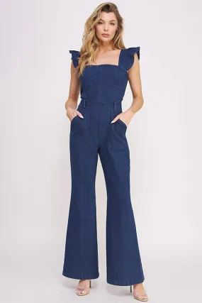 Piper Ruffle Flare Leg Jumpsuit