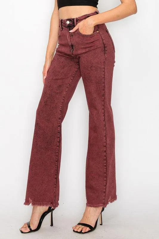 PLUS SIZE - HIGH RISE FLARED LEG JEANS