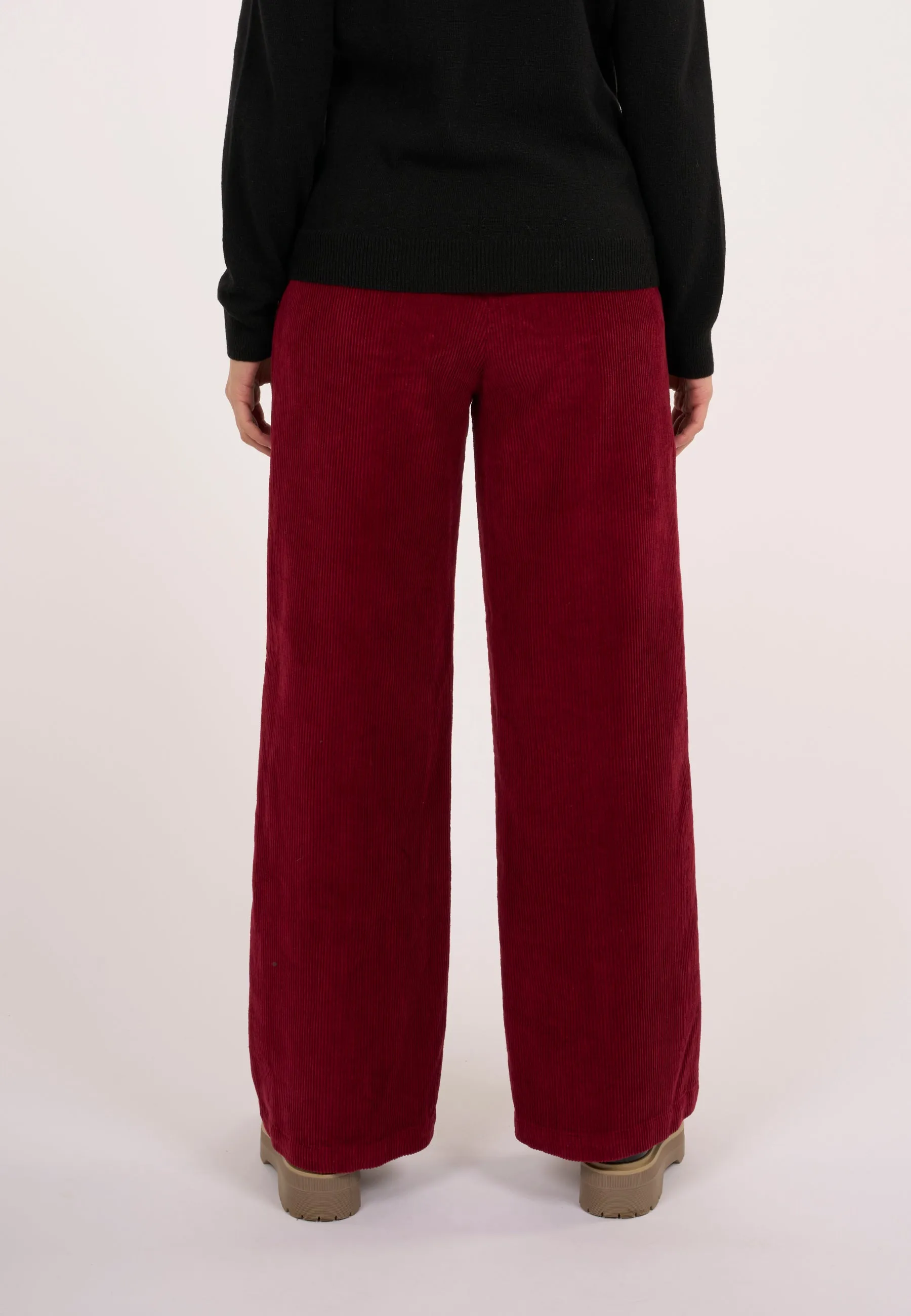 POSEY loose corduroy pant - Rhubarb