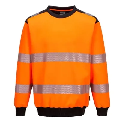 PW3 Segmented Hi Vis Crewneck Sweatshirt Ris 3279 Portwest PW379