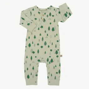 Red Caribou - Organic Pima Cotton Jumpsuit - Winter Forest