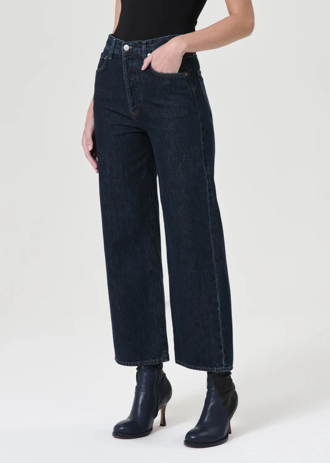 Ren High Rise Wide Leg Jeans - Polished