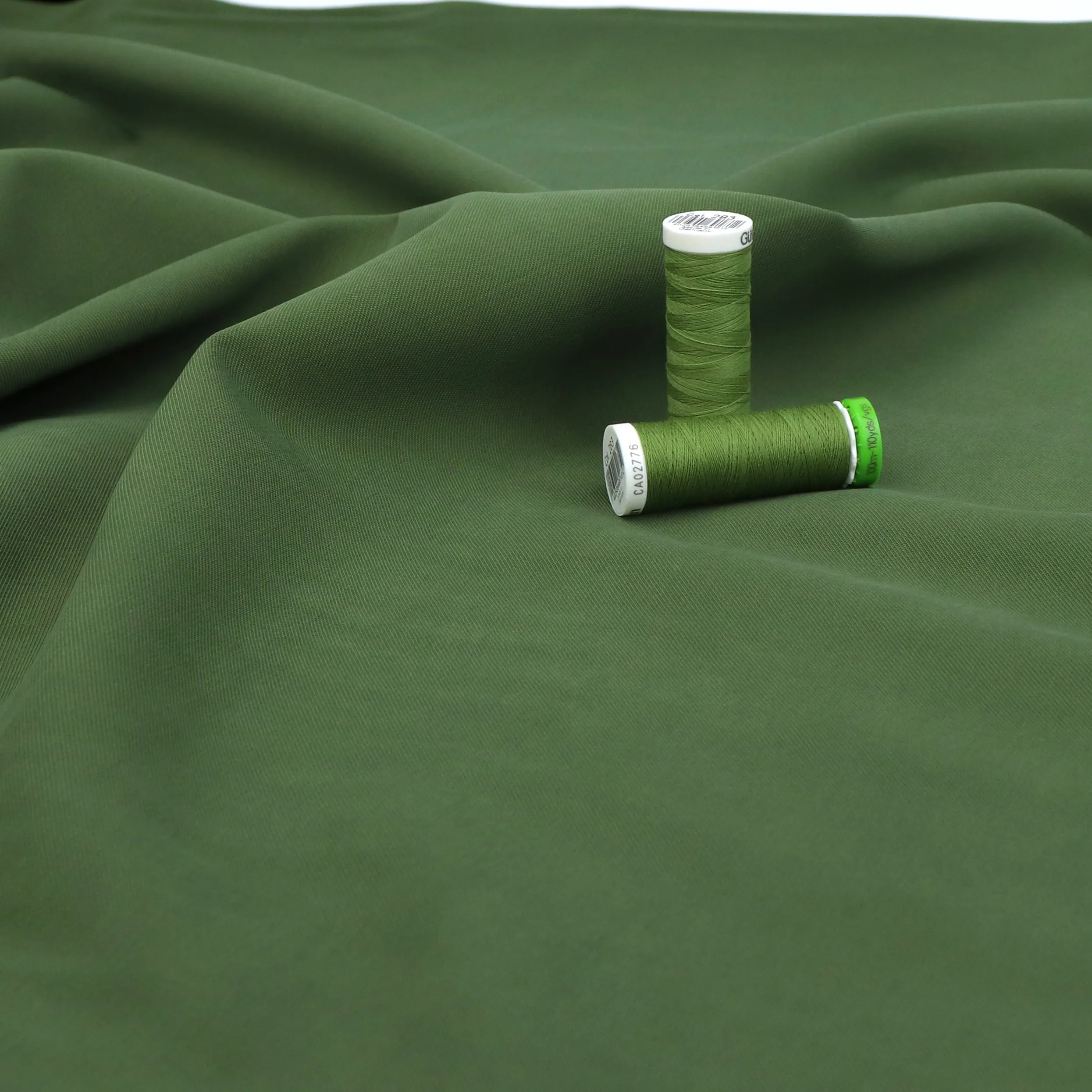 Sandwashed Viscose Twill - Green