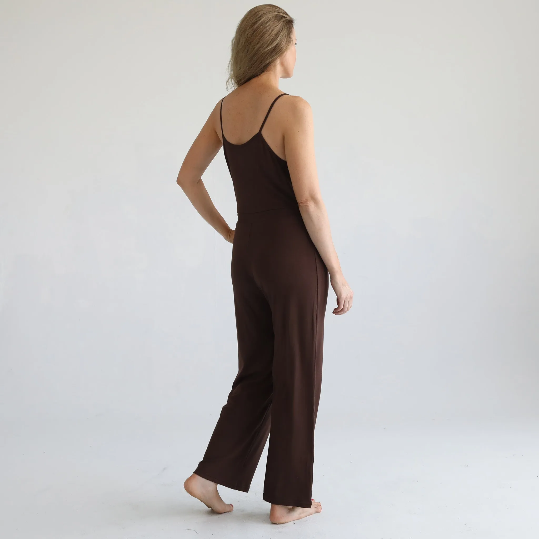 Scarlett Nursing Friendly Cami Jumpsuit (Espresso)