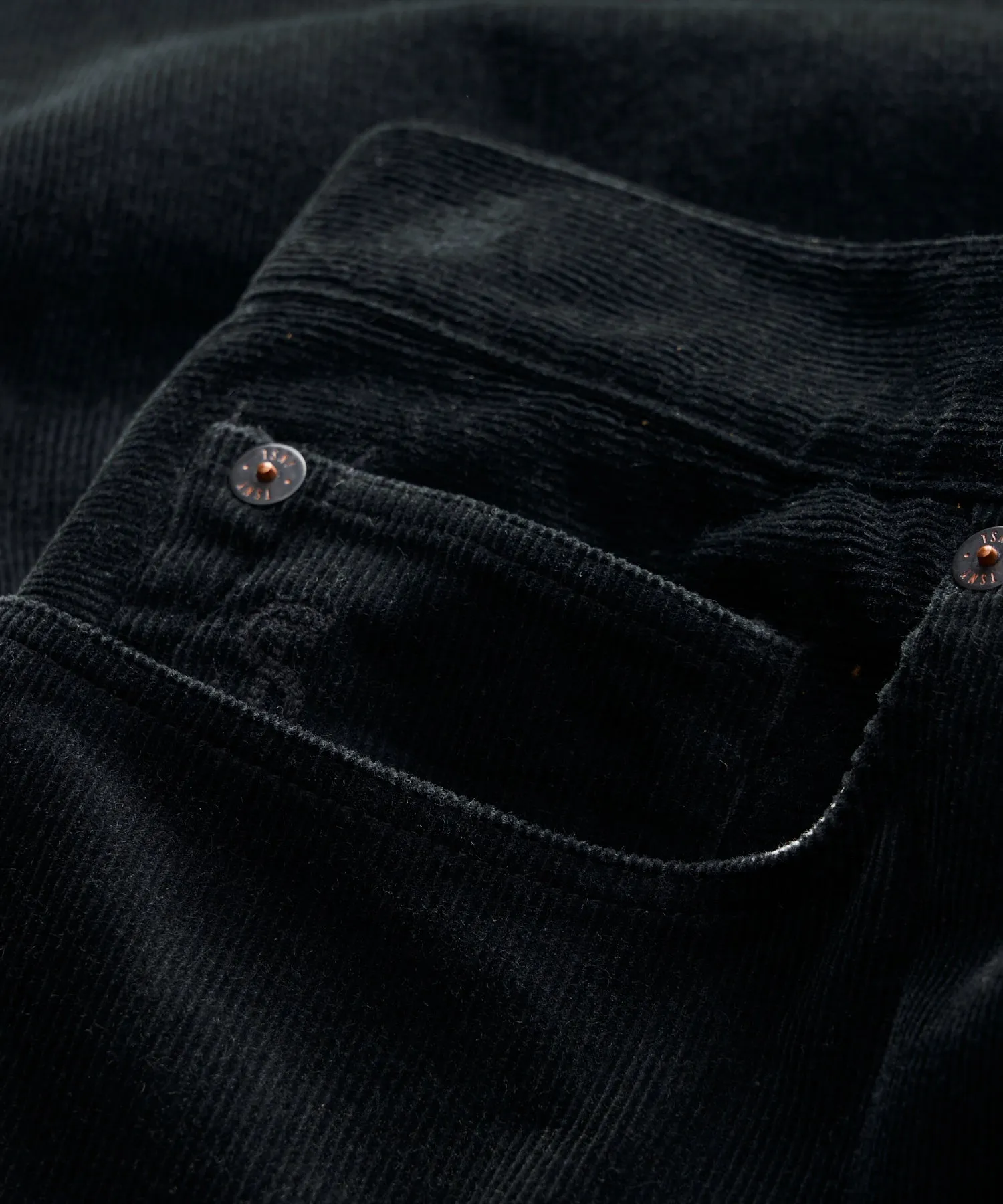 Slim Fit 5-Pocket Corduroy Pant in Pitch Black