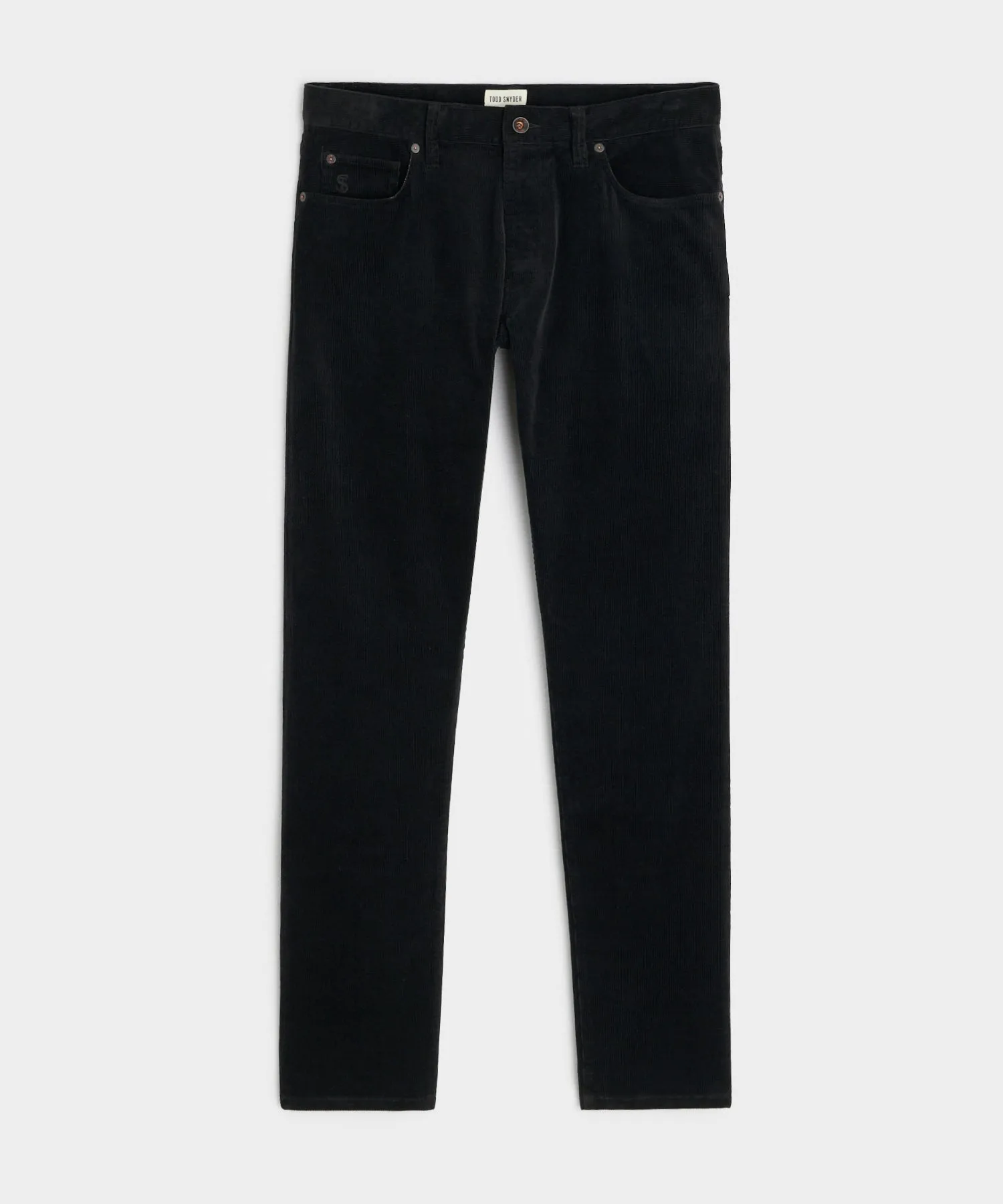 Slim Fit 5-Pocket Corduroy Pant in Pitch Black