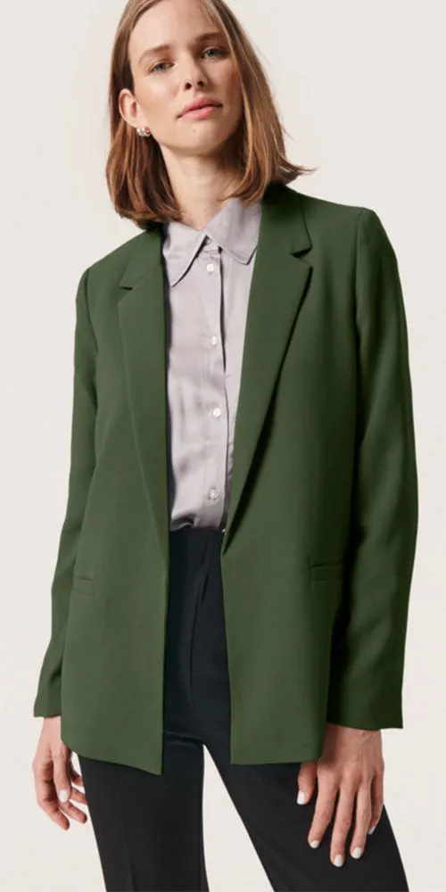 Soaked in Luxury Everyday Long Sleeved Blazer, green