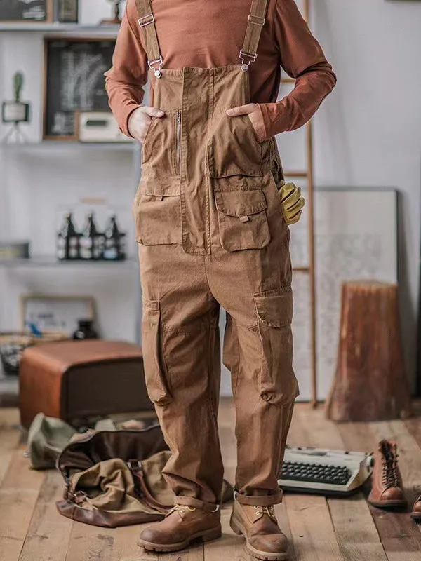 Straight Multi-Pocket Cargo Jumpsuit